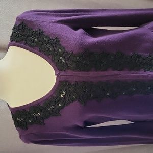 Cardigan with appliqué